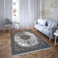 فرش ماشینی طرح وینتیج 336 زمینه کرم 1000 شانه