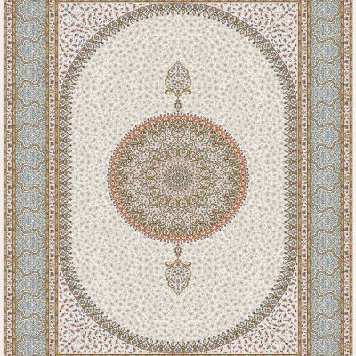 فرش ماشینی طرح ترنم کرم 1000 شانه