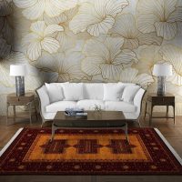 فرش ماشینی هیوا طرح بلوچ 2-204 زمینه زرد 700 شانه