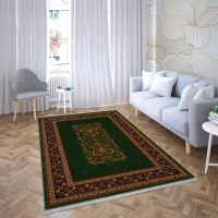 فرش ماشینی هیوا طرح بوستان 531-G سبز ۷۰۰ شانه