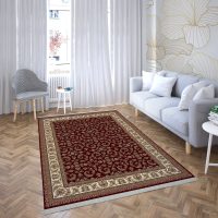فرش ماشینی هیوا طرح کلاسیک R-113 لاکی ۷۰۰ شانه