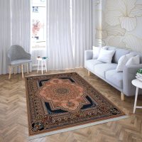 فرش ماشینی هیوا طرح کلاسیک BE-109 بژ ۷۰۰ شانه
