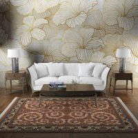 فرش ماشینی هیوا طرح کلاسیک BE-112 بژ ۷۰۰ شانه
