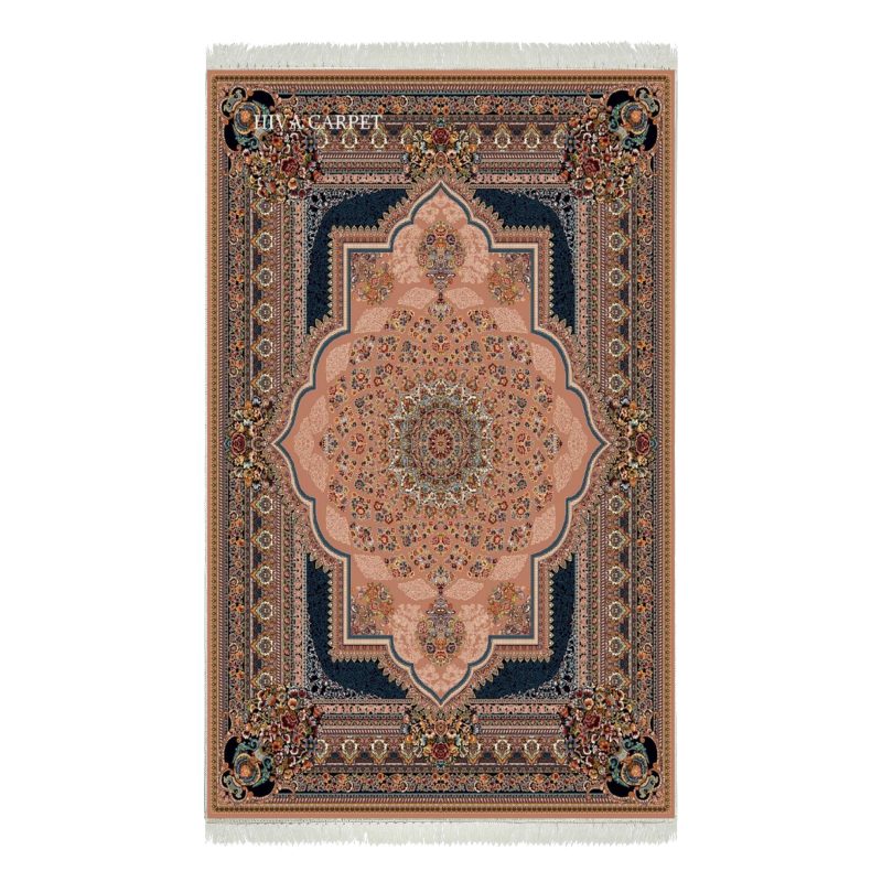 فرش ماشینی هیوا طرح کلاسیک BE-109 بژ ۷۰۰ شانه