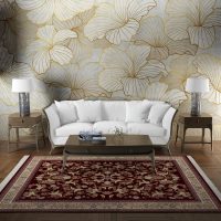 فرش ماشینی هیوا طرح کلاسیک R-118 لاکی ۷۰۰ شانه