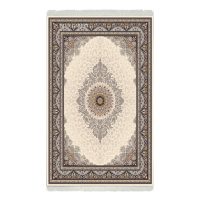 فرش ماشینی هیوا طرح کلاسیک C-126 کرم ۷۰۰ شانه