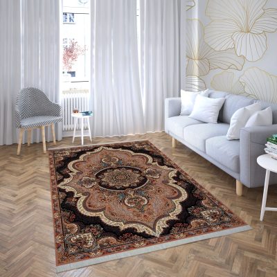 فرش ماشینی هیوا طرح کلاسیک BE-111 بژ ۷۰۰ شانه