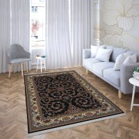 فرش ماشینی هیوا طرح کلاسیک N-112 سرمه ای ۷۰۰ شانه