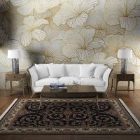 فرش ماشینی هیوا طرح کلاسیک N-112 سرمه ای ۷۰۰ شانه