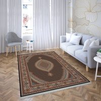 فرش ماشینی هیوا طرح کلاسیک N-105 سرمه ای ۷۰۰ شانه