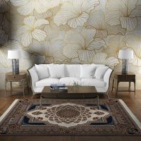 فرش ماشینی هیوا طرح کلاسیک C-109 کرم ۷۰۰ شانه