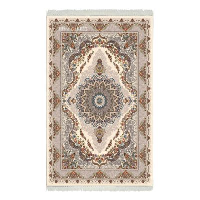 فرش ماشینی هیوا طرح کلاسیک C-119 کرم ۷۰۰ شانه