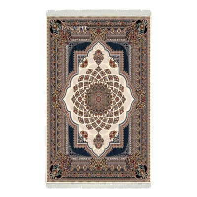 فرش ماشینی هیوا طرح کلاسیک C-109 کرم ۷۰۰ شانه