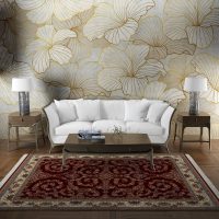 فرش ماشینی هیوا طرح کلاسیک R-112 لاکی ۷۰۰ شانه