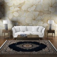 فرش ماشینی هیوا طرح کلاسیک N-126 سرمه ای ۷۰۰ شانه