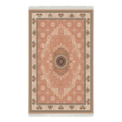 فرش ماشینی هیوا طرح کلاسیک BE-117 بژ ۷۰۰ شانه