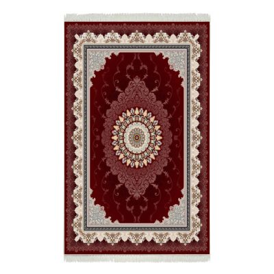 فرش ماشینی هیوا طرح کلاسیک R-121 لاکی ۷۰۰ شانه