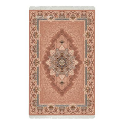 فرش ماشینی هیوا طرح کلاسیک BE-122 بژ ۷۰۰ شانه