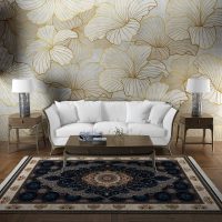فرش ماشینی هیوا طرح کلاسیک N-117 سرمه ای ۷۰۰ شانه