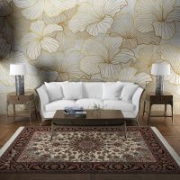 فرش ماشینی هیوا طرح کلاسیک C-115 کرم ۷۰۰ شانه