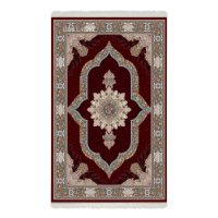 فرش ماشینی هیوا طرح کلاسیک R-120 لاکی ۷۰۰ شانه