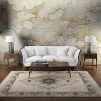 فرش ماشینی هیوا طرح کلاسیک C-122 کرم ۷۰۰ شانه