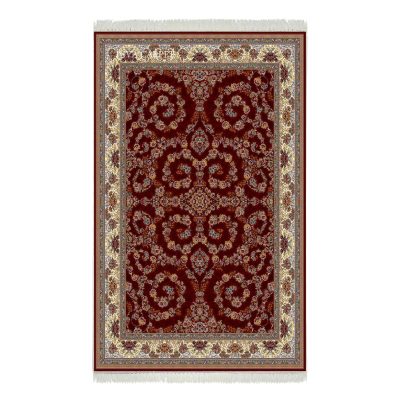 فرش ماشینی هیوا طرح کلاسیک R-112 لاکی ۷۰۰ شانه