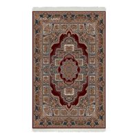فرش ماشینی هیوا طرح کلاسیک R-116 لاکی ۷۰۰ شانه