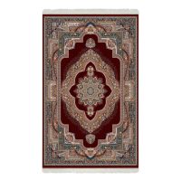 فرش ماشینی هیوا طرح کلاسیک R-104 لاکی ۷۰۰ شانه