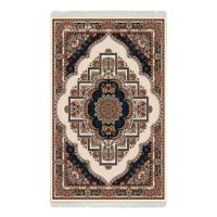 فرش ماشینی هیوا طرح کلاسیک C-103 کرم ۷۰۰ شانه