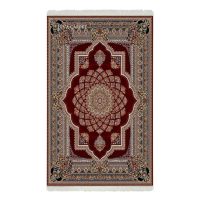فرش ماشینی هیوا طرح کلاسیک R-109 لاکی ۷۰۰ شانه