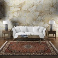 فرش ماشینی هیوا طرح کلاسیک BE-115 بژ ۷۰۰ شانه