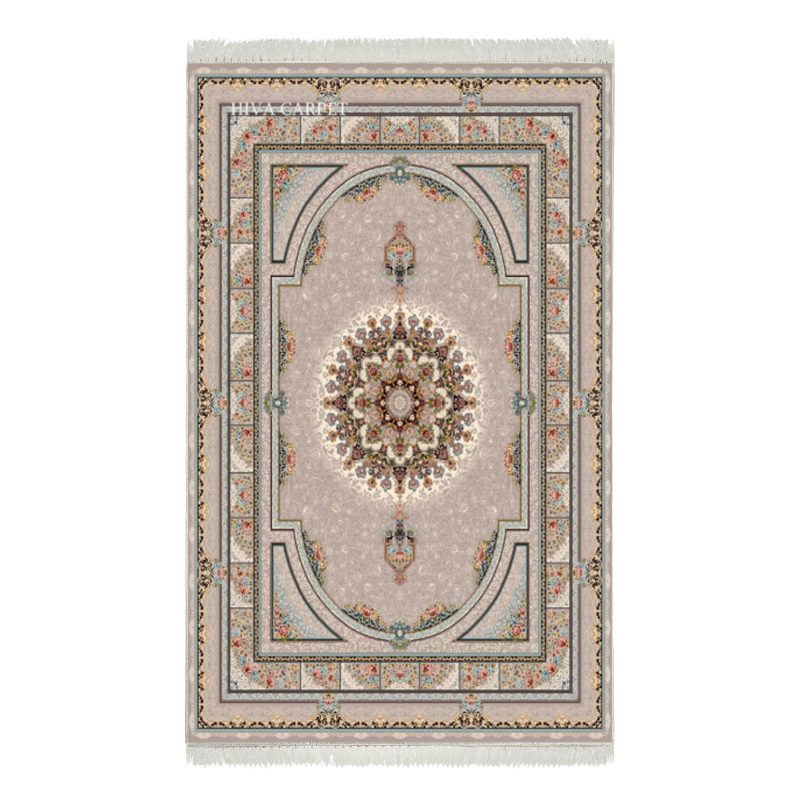 فرش ماشینی هیوا طرح کلاسیک V-129 فیلی ۷۰۰ شانه