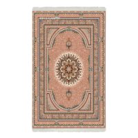فرش ماشینی هیوا طرح کلاسیک BE-129 بژ ۷۰۰ شانه