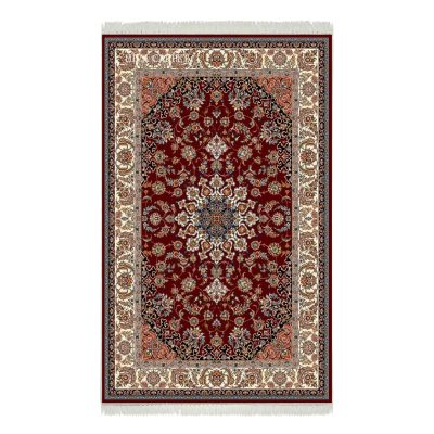 فرش ماشینی هیوا طرح کلاسیک R-115 لاکی ۷۰۰ شانه