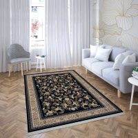 فرش ماشینی هیوا طرح کلاسیک N-118 سرمه ای ۷۰۰ شانه