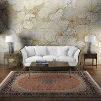 فرش ماشینی هیوا طرح کلاسیک BE-128 بژ ۷۰۰ شانه