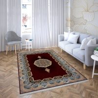 فرش ماشینی هیوا طرح کلاسیک R-106 لاکی ۷۰۰ شانه