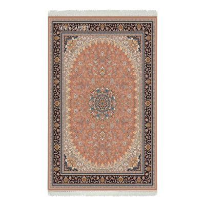 فرش ماشینی هیوا طرح کلاسیک BE-128 بژ ۷۰۰ شانه