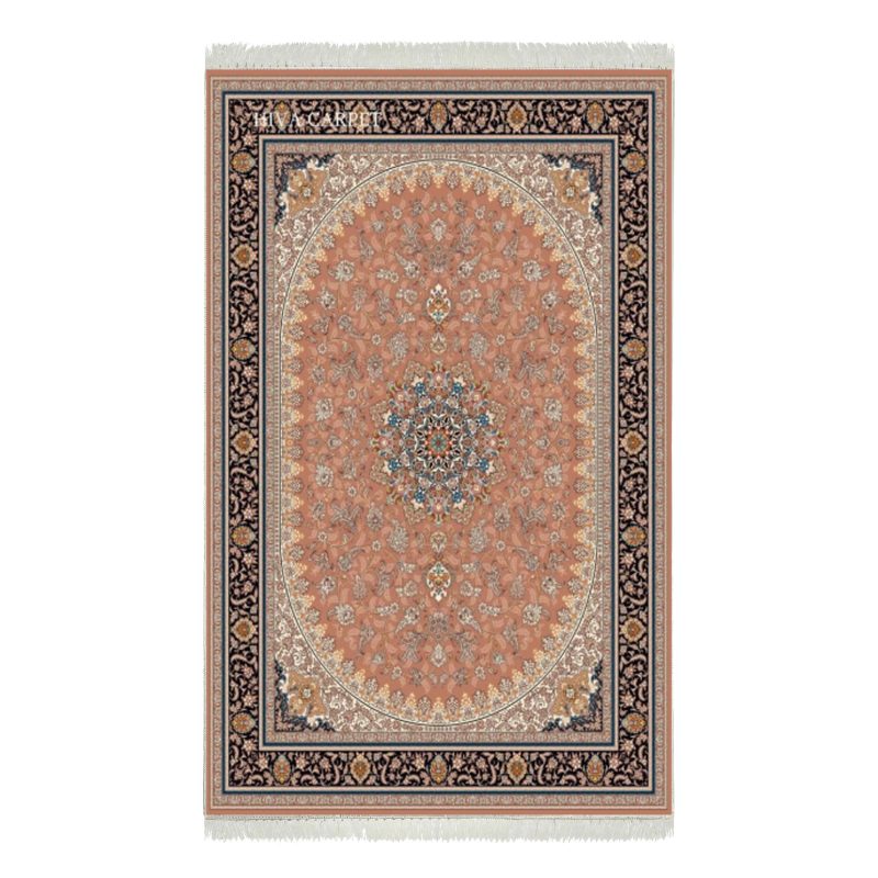 فرش ماشینی هیوا طرح کلاسیک BE-128 بژ ۷۰۰ شانه