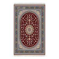 فرش ماشینی هیوا طرح کلاسیک R-128 لاکی ۷۰۰ شانه