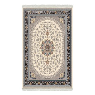 فرش ماشینی هیوا طرح کلاسیک C-128 کرم ۷۰۰ شانه