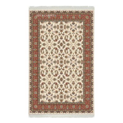 فرش ماشینی هیوا طرح کلاسیک C-113 کرم ۷۰۰ شانه