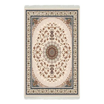 فرش ماشینی هیوا طرح کلاسیک C-127 کرم ۷۰۰ شانه