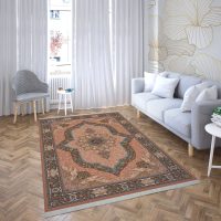 فرش ماشینی هیوا طرح کلاسیک BE-120 بژ ۷۰۰ شانه