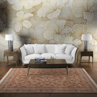 فرش ماشینی هیوا طرح کلاسیک BE-118 بژ ۷۰۰ شانه