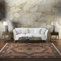فرش ماشینی هیوا طرح کلاسیک BE-120 بژ ۷۰۰ شانه