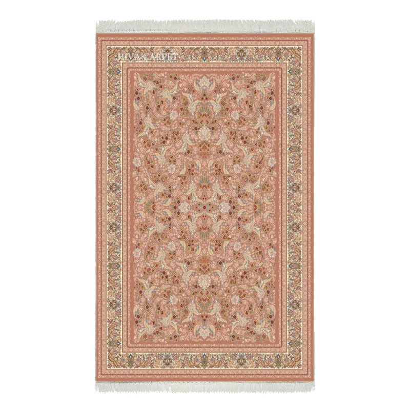 فرش ماشینی هیوا طرح کلاسیک BE-118 بژ ۷۰۰ شانه