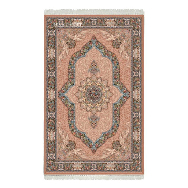 فرش ماشینی هیوا طرح کلاسیک BE-120 بژ ۷۰۰ شانه