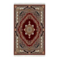 فرش ماشینی هیوا طرح کلاسیک R-110 لاکی ۷۰۰ شانه